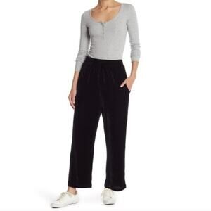 NWT Elodie Velvet Pull On Straight Leg Ankle Pant Size Large